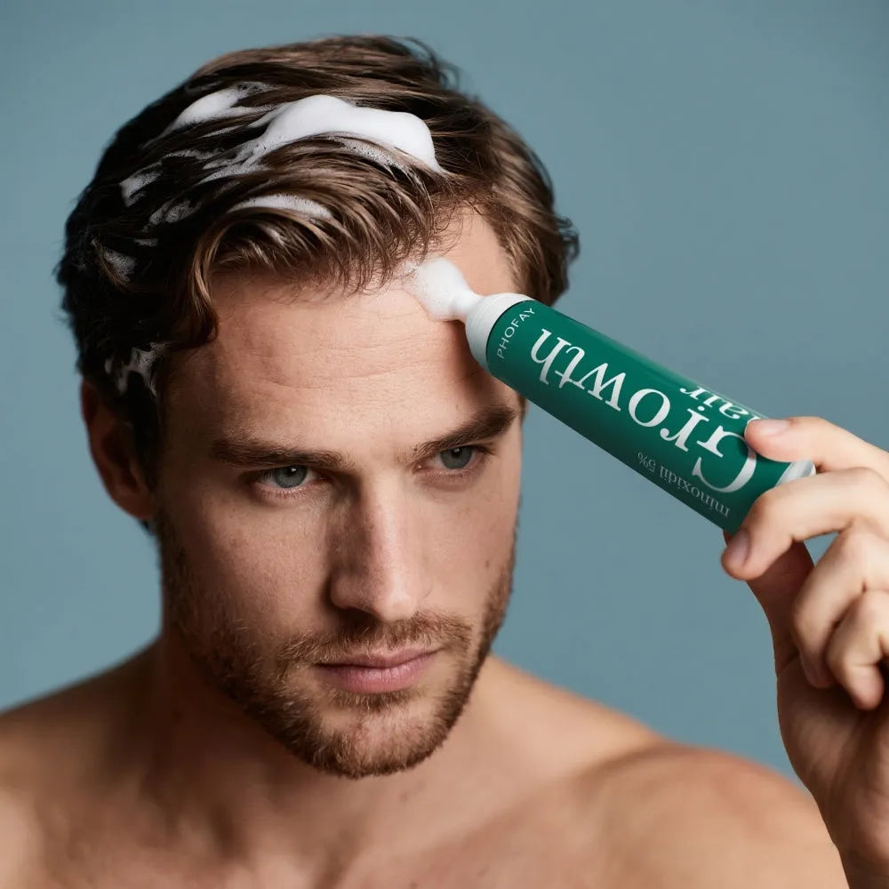 CH004 Minoxidil 5% Anti-Hair Loss Foam Mousse in 60ml canister for topical hair regrowth treatment