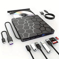 Black external USB CD/DVD drive for laptop and desktop computers