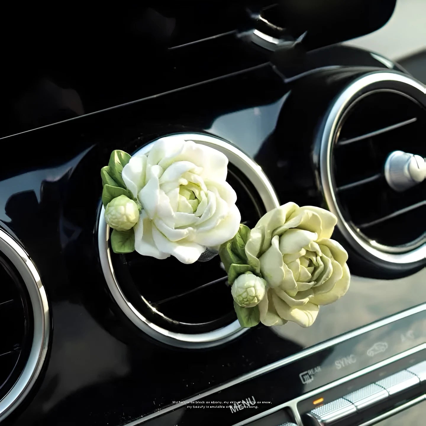 Jasmine fragrance gypsum car perfume air vent clip ornament with 5cm dimensions