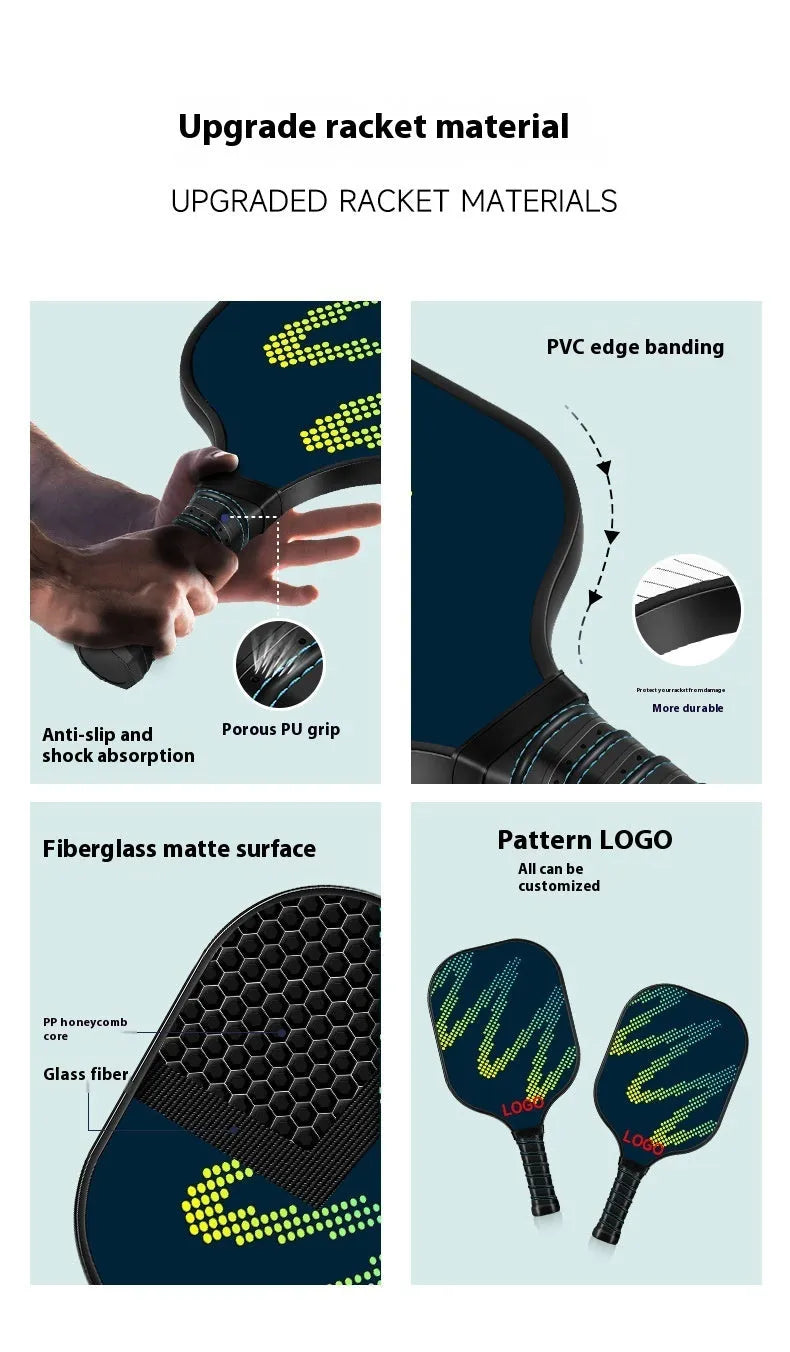 High-density fibreglass table tennis racket for outdoor sports with CZXPK00561 specification