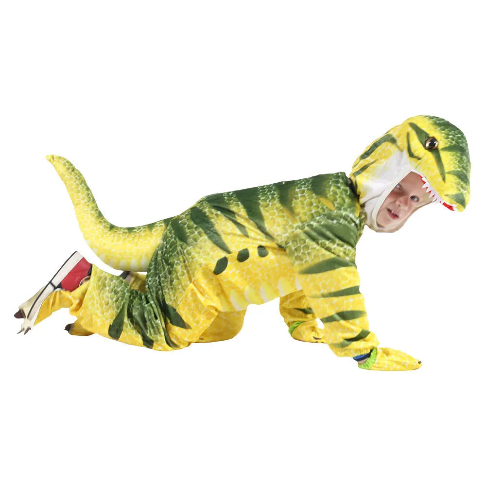 Children's Jurassic dinosaur Halloween costume in chemical fibre blended fabric