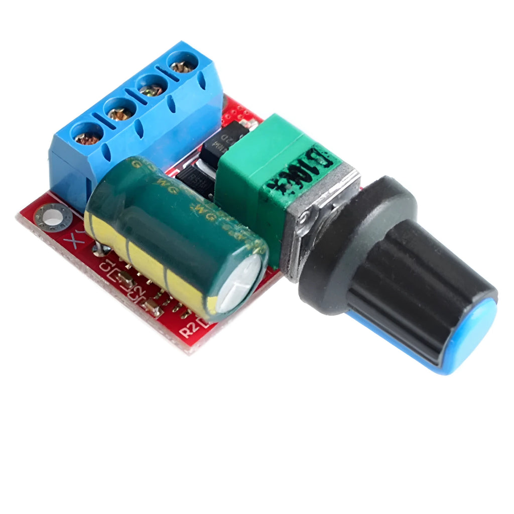 PWM DC motor speed governor with potentiometer knob for 5V-35V motors