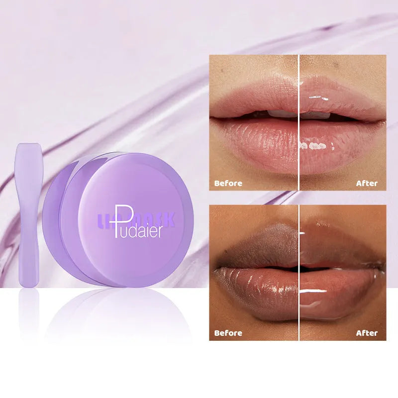 Exfoliating lip balm with scraper tool for moisturising and gentle lip care