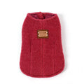 Cotton Korean-style dog vest in blue cashmere colour on small dog, showing casual knit design
