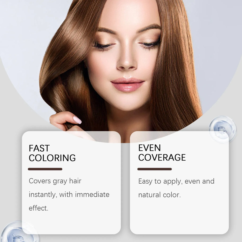 Instant hair dyeing and makeup pen for root touch-up with water-based formula, available in black and brown, 5.53x2.65x9.75cm