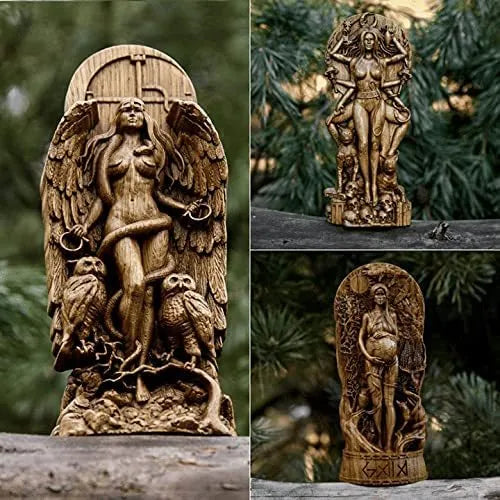 Resin Greek goddess statue figurine 22cm height for pagan altar or garden