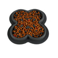 Silicone pet licking pad with textured surface and non-slip base for slow feeding