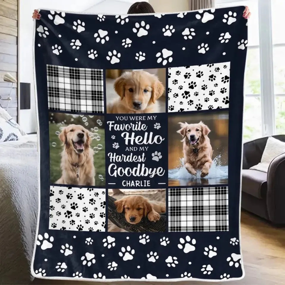 White polyester flannel pet dog blanket shown in American style bedding arrangement