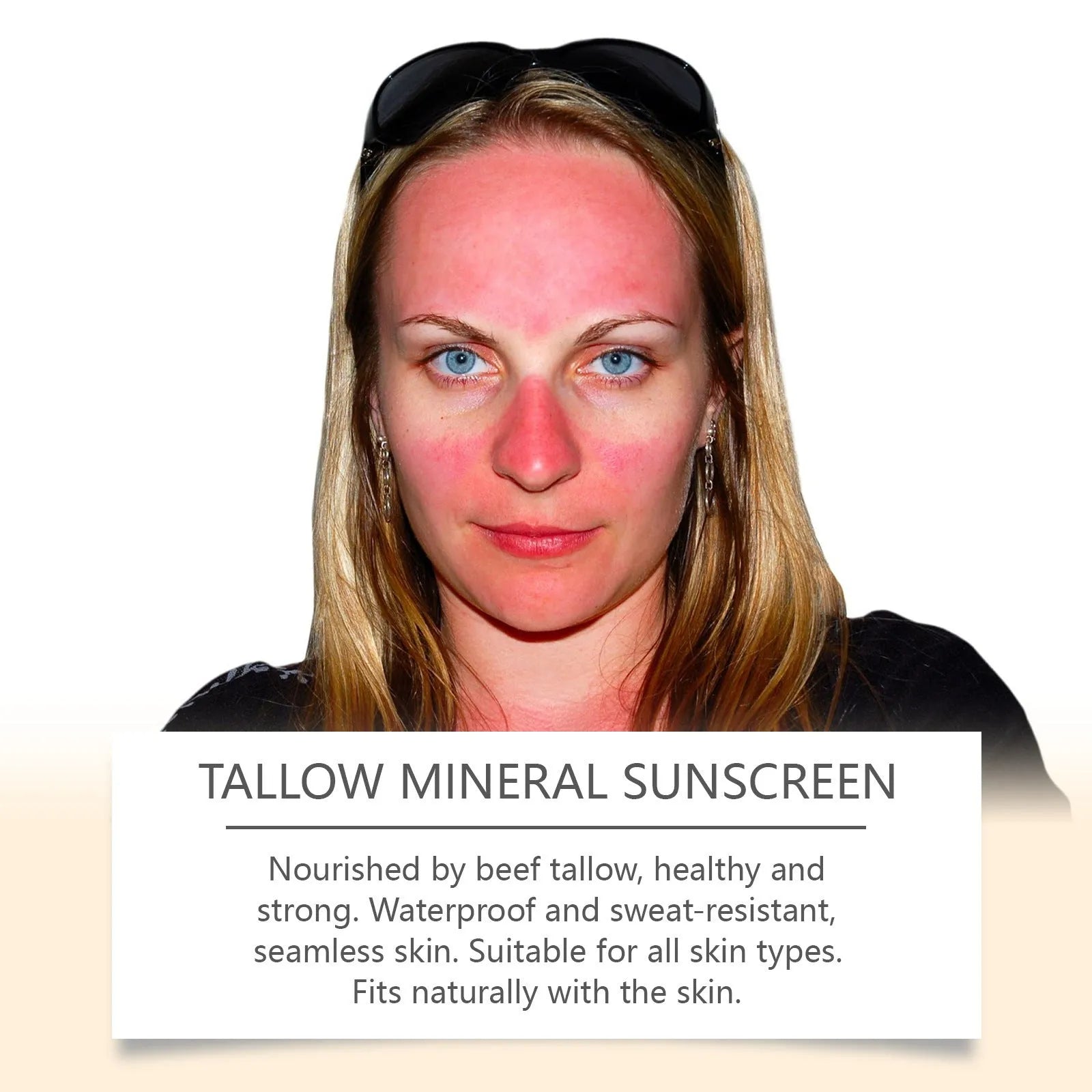 Cow Fat Moisturising Sunscreen SPF 50+ PA+++ in 60g tube with titanium dioxide and zinc oxide