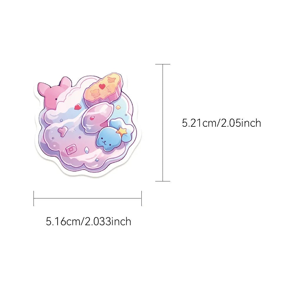 Cute fresh candy small object decorative waterproof stickers measuring 4-7cm