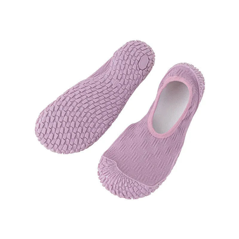 Women's indoor fitness shoes with soft rubber sole and breathable mesh lining in multiple colour options