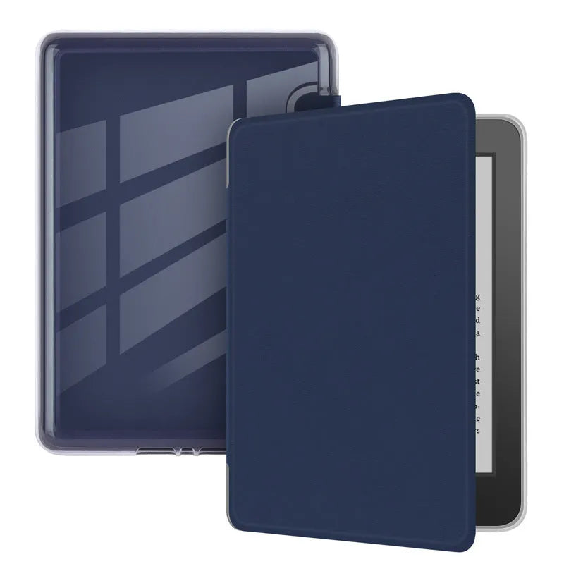 Magnetic acrylic leather cover for Kindle Paperwhite in dark night green flip case
