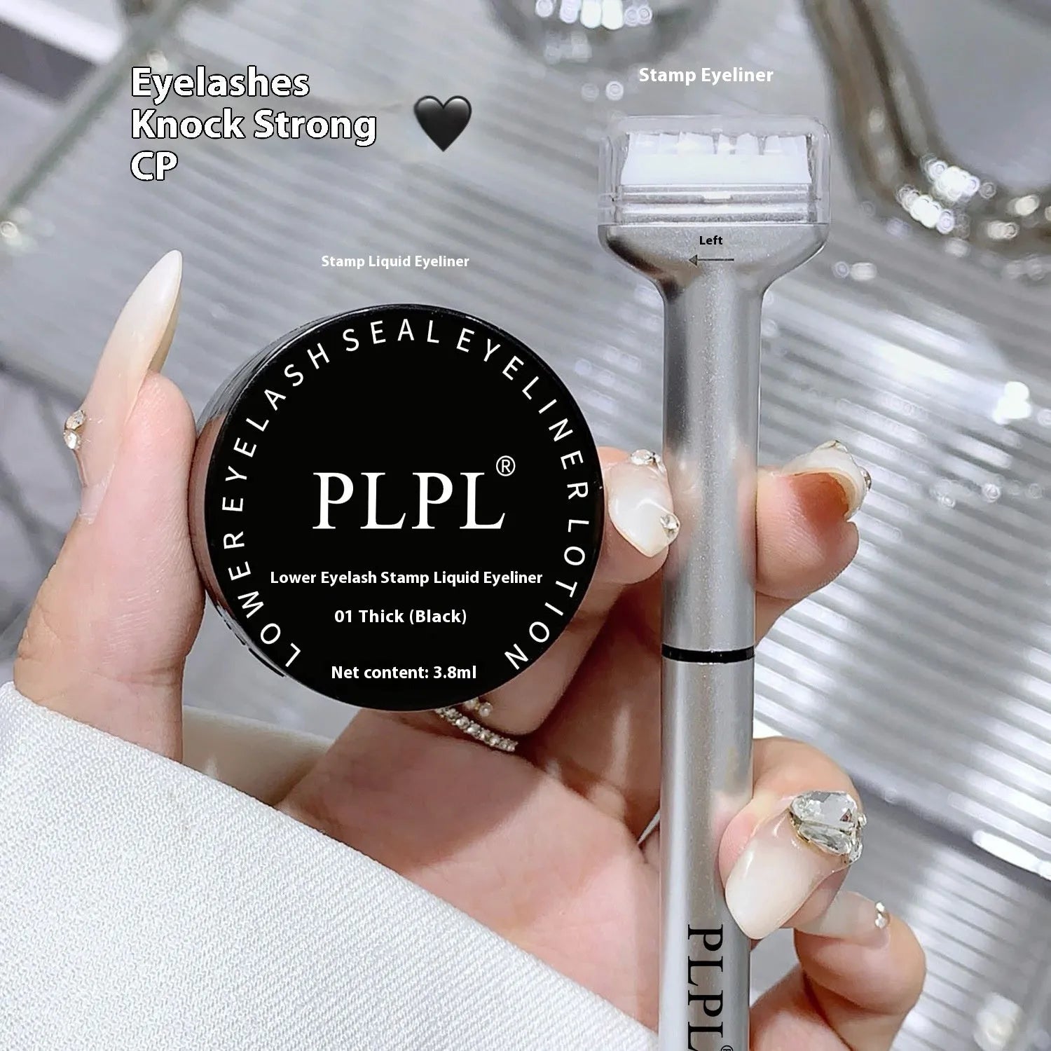Double-headed lower eyelash seal eyeliner pen and lotion in black and brown