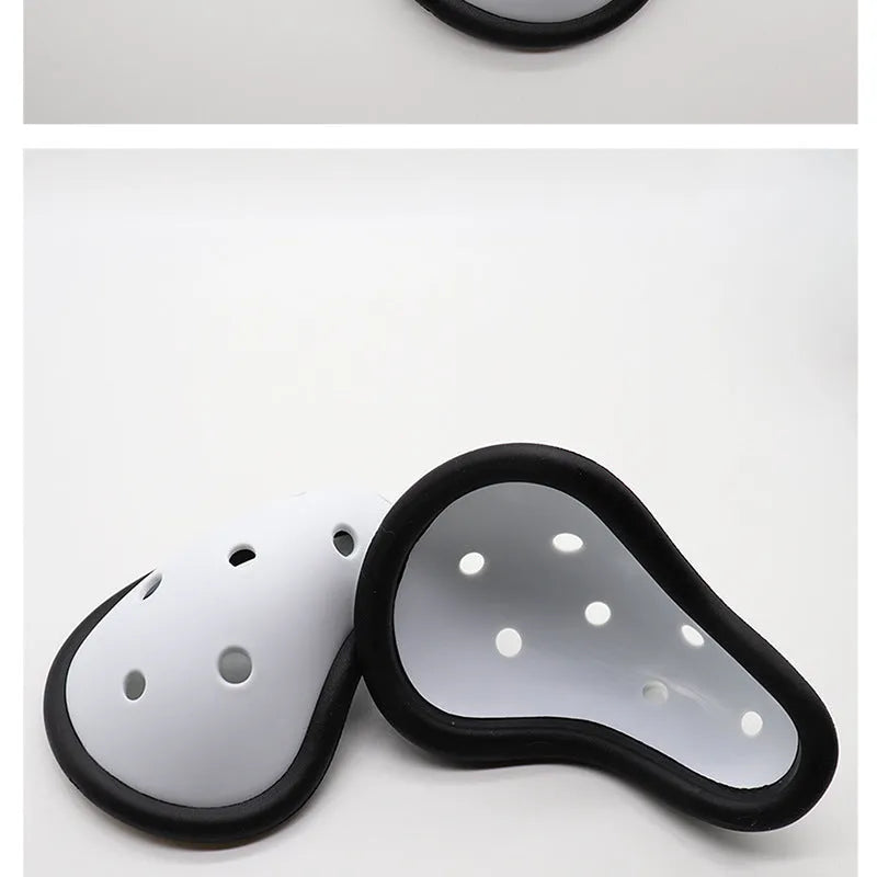 Rubber sports genital protector for adult and junior hockey rugby boxing athletes