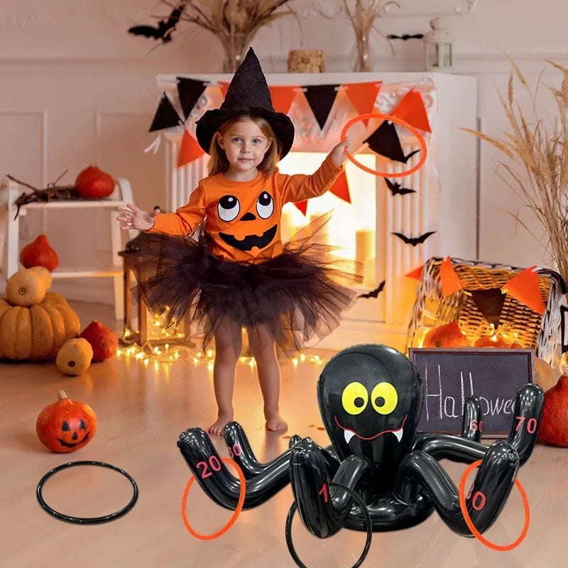 PVC inflatable ferrule throwing toy in assorted Halloween styles for teenagers