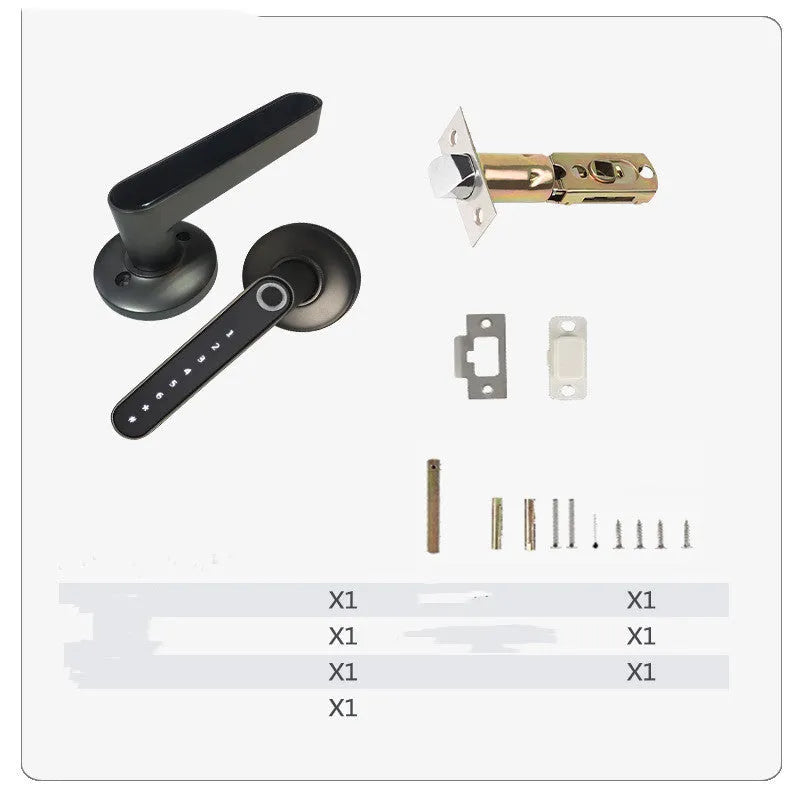 Smart electronic door lock with fingerprint sensor and modern minimalist alloy design