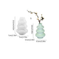 White silicone circle vase mould for resin crafting with three layers and irregular shape