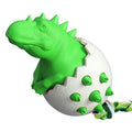 Blue durable dog chew toy shaped like a dinosaur with textured surface and rope, for aggressive chewers.