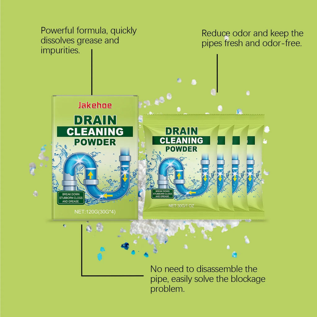 120g drain cleaning powder for chemical pipe unblocking with sodium hydroxide formula