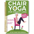 Green coil-bound 30-day yoga training notebook open to daily plan page
