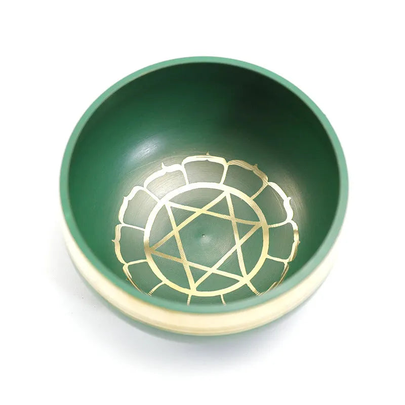 Handmade 8 cm diameter metal singing bowl in a choice of seven colours for meditation and yoga.