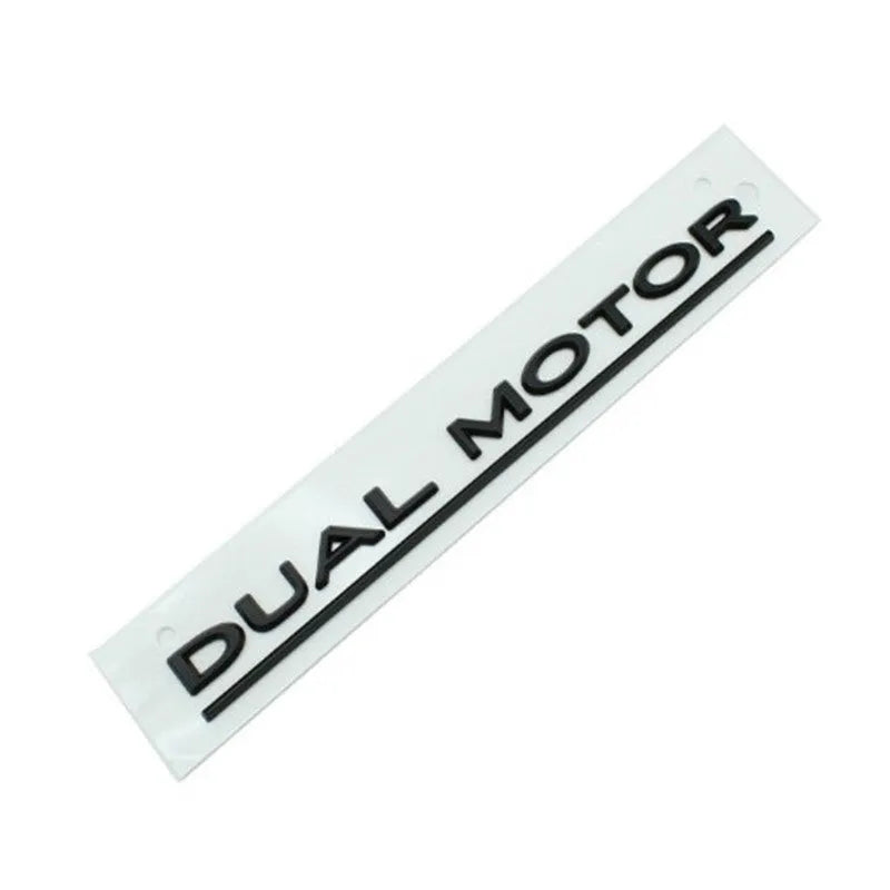 Tesla Model 3 performance bumper sticker in ABS plastic, showing 19x3cm size and colour options.
