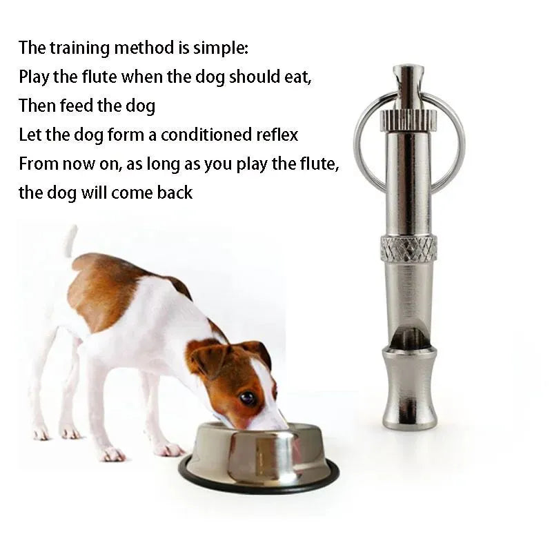 Metallic brass adjustable ultrasonic dog whistle for training and barking control