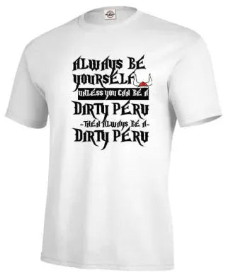 Men's solid white printed short sleeve casual t-shirt on a hanger.