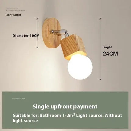 Compact one-head LED wall lamp with a 24cm diameter on a white wall.