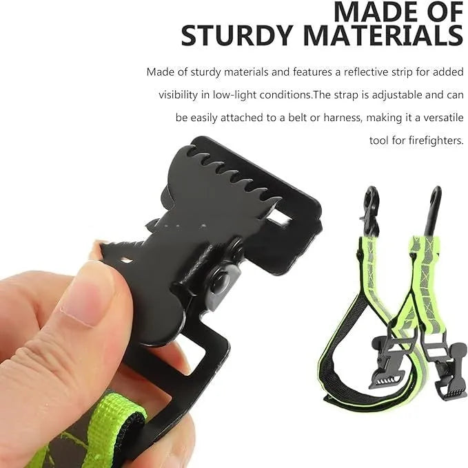 Fluorescent green safety gloves clip with metal buckle for industrial glove attachment