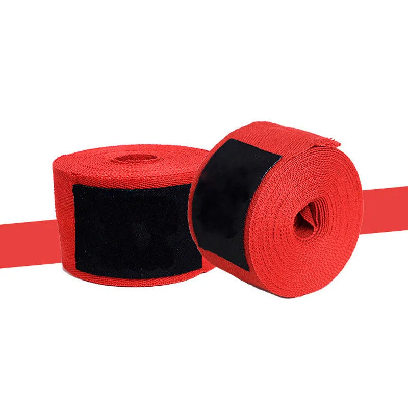 Yellow cotton boxing hand wraps ribbon style for training with elastic support