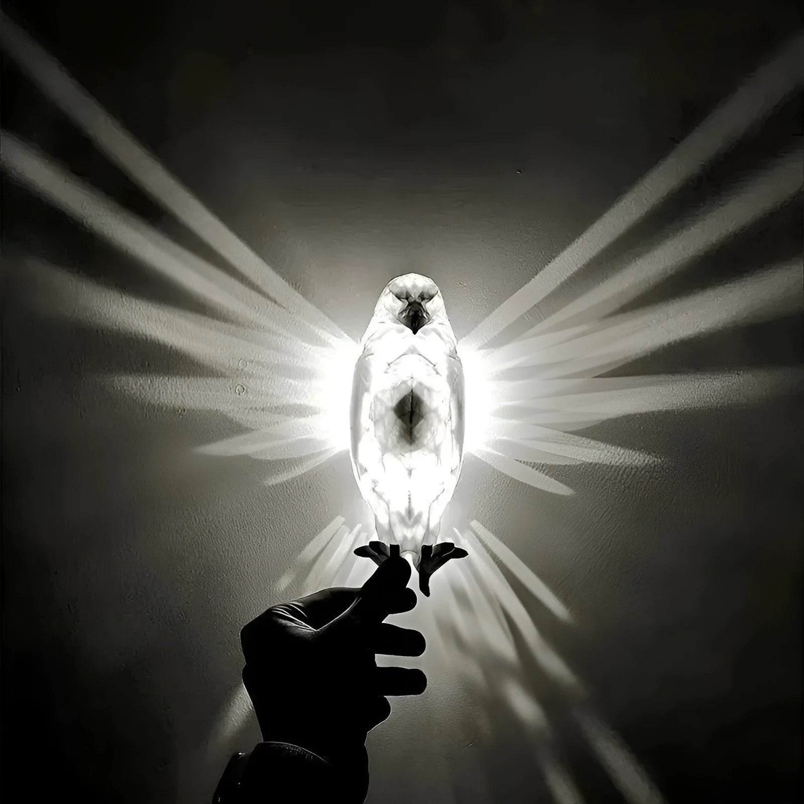 Eagle shape 3D printed wall lamp creating shadow art lighting for home decor