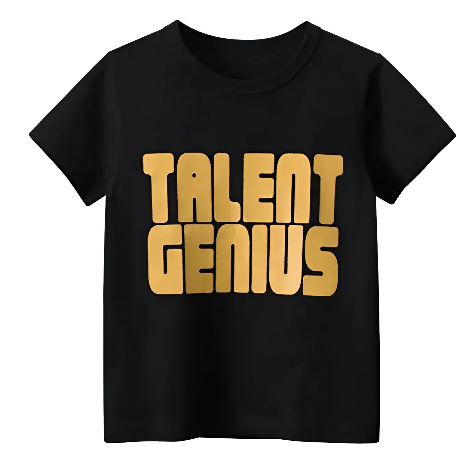 Black men's geometric pattern cotton pullover with short sleeves and loose fit street fashion style