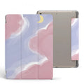 Literature and Art Simple Tablet Protective Case in Crescent Cloud colour, Book Model with pen slot, open to show iPad interior