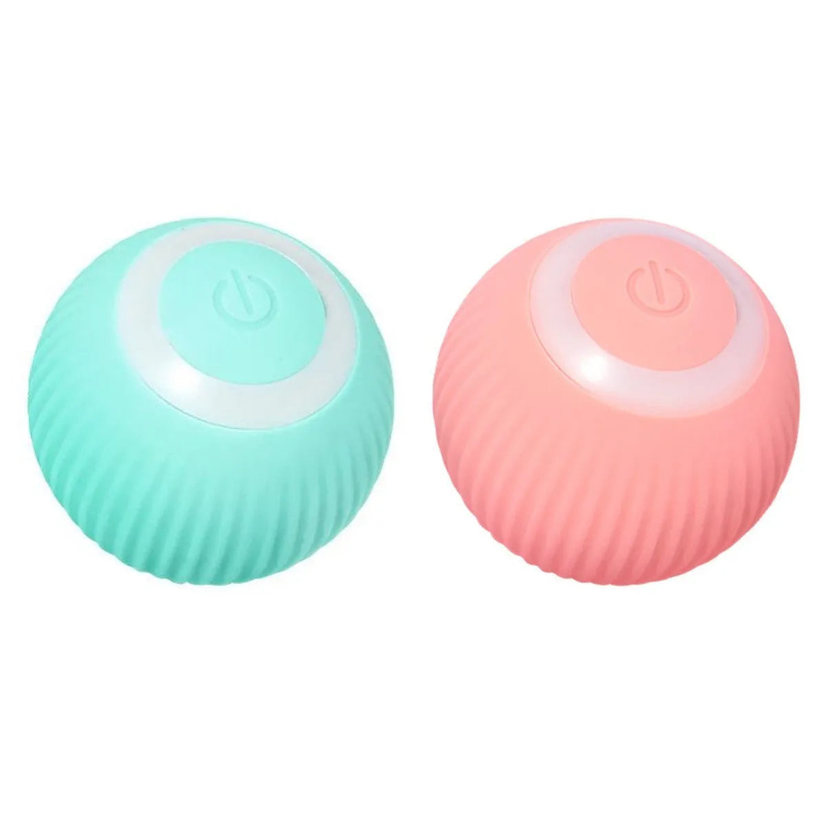 Small green plastic interactive rolling ball toy for cats with intelligent obstacle avoidance technology