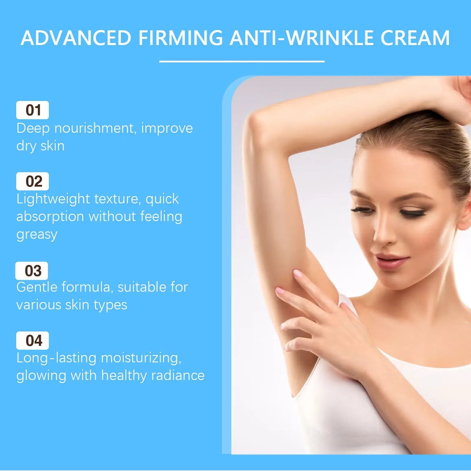 100g container of body moisturising cream with hyaluronic acid and coffee extract