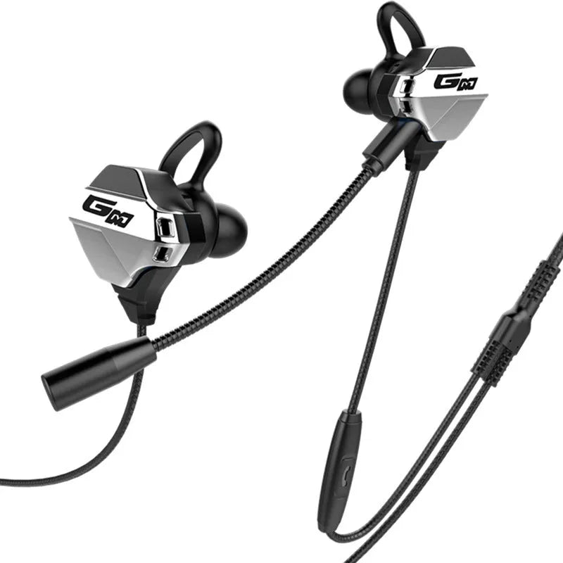 G10 Deluxe Edition red packing gaming in-ear headset with 3.5mm L-bend plug and microphone