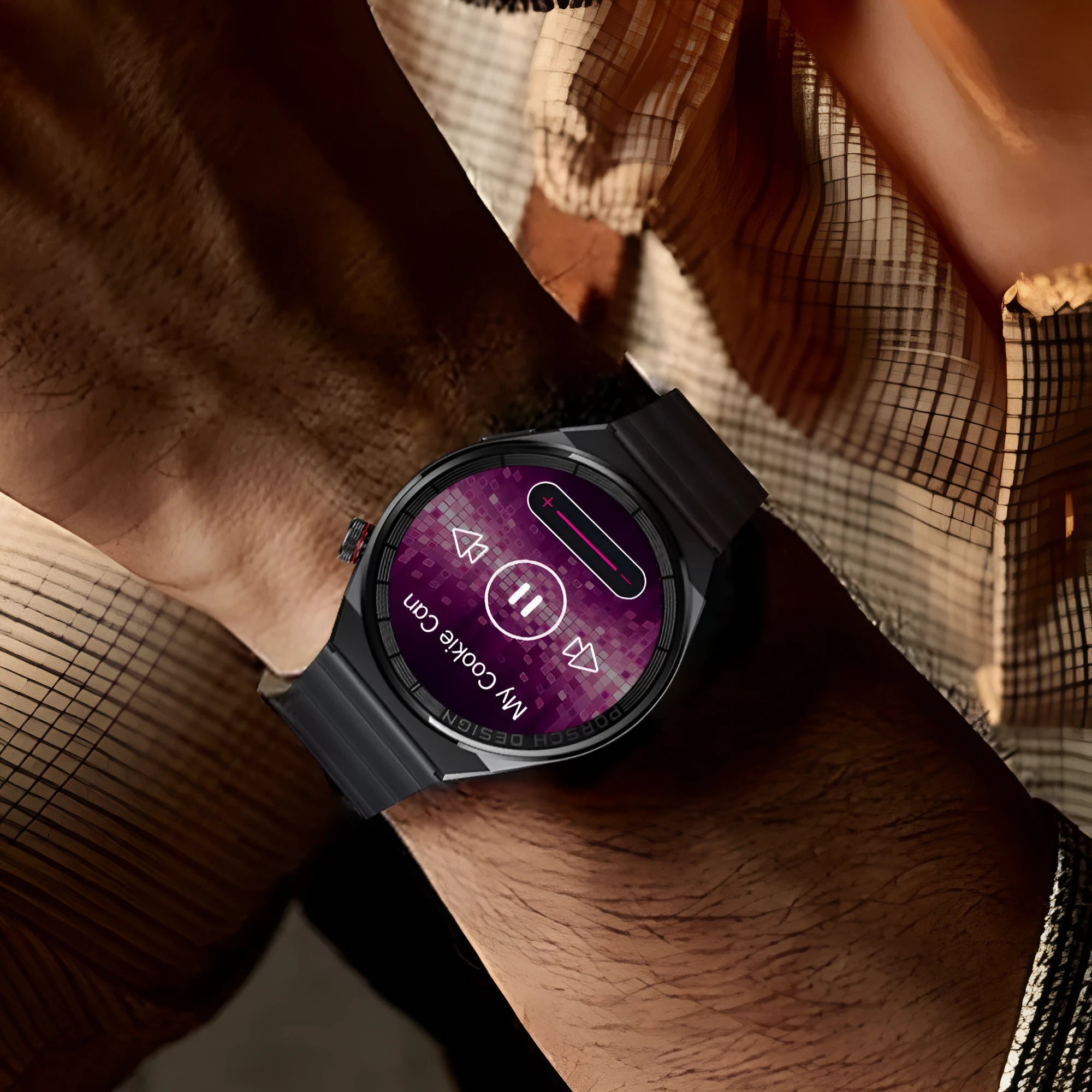 Smartwatch with 1.39 inch screen showing interface, Bluetooth calling and offline payment functions