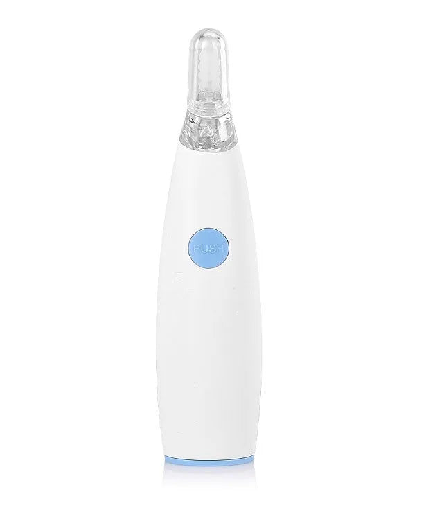 Rotating earwax vacuum cleaner with spiral silicone head, LED light, blue and pink colour options