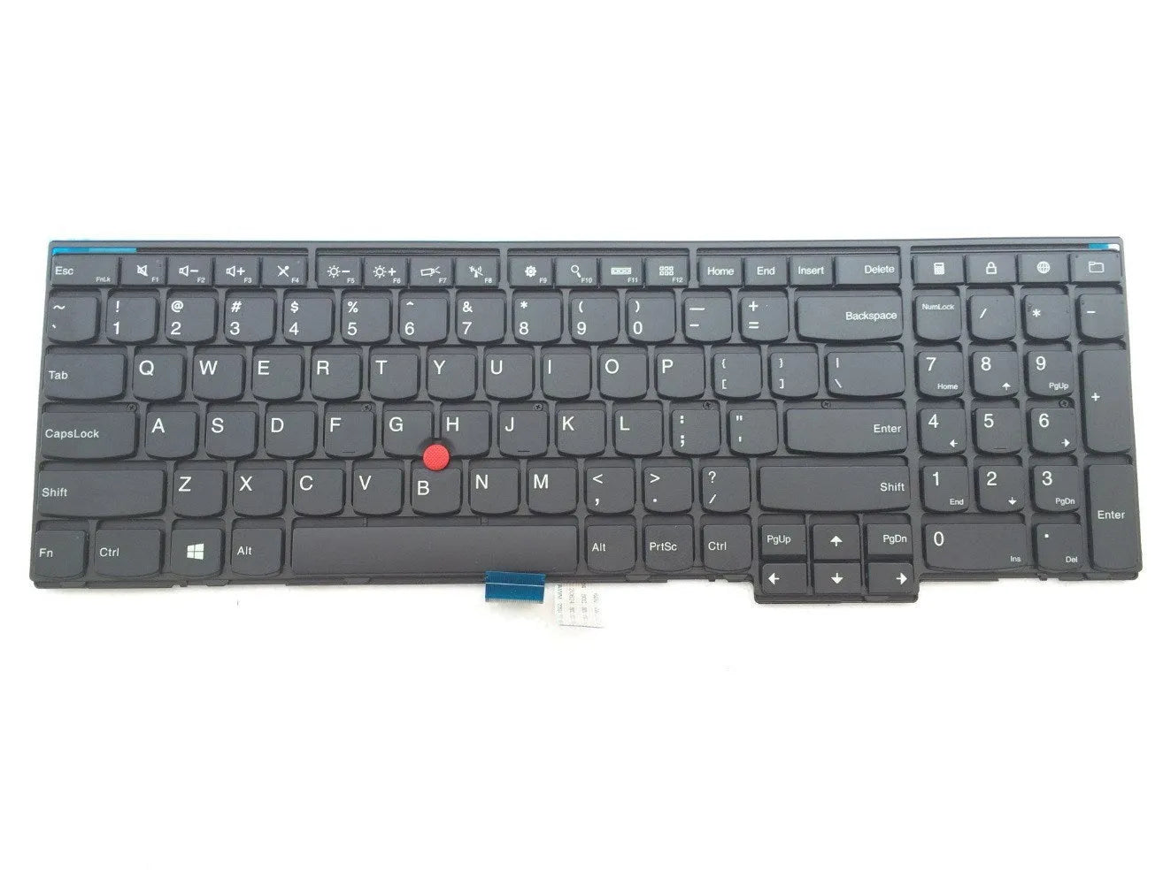 Black Lenovo ThinkPad replacement keyboard with USB connection cable for E531 W541 T550 models
