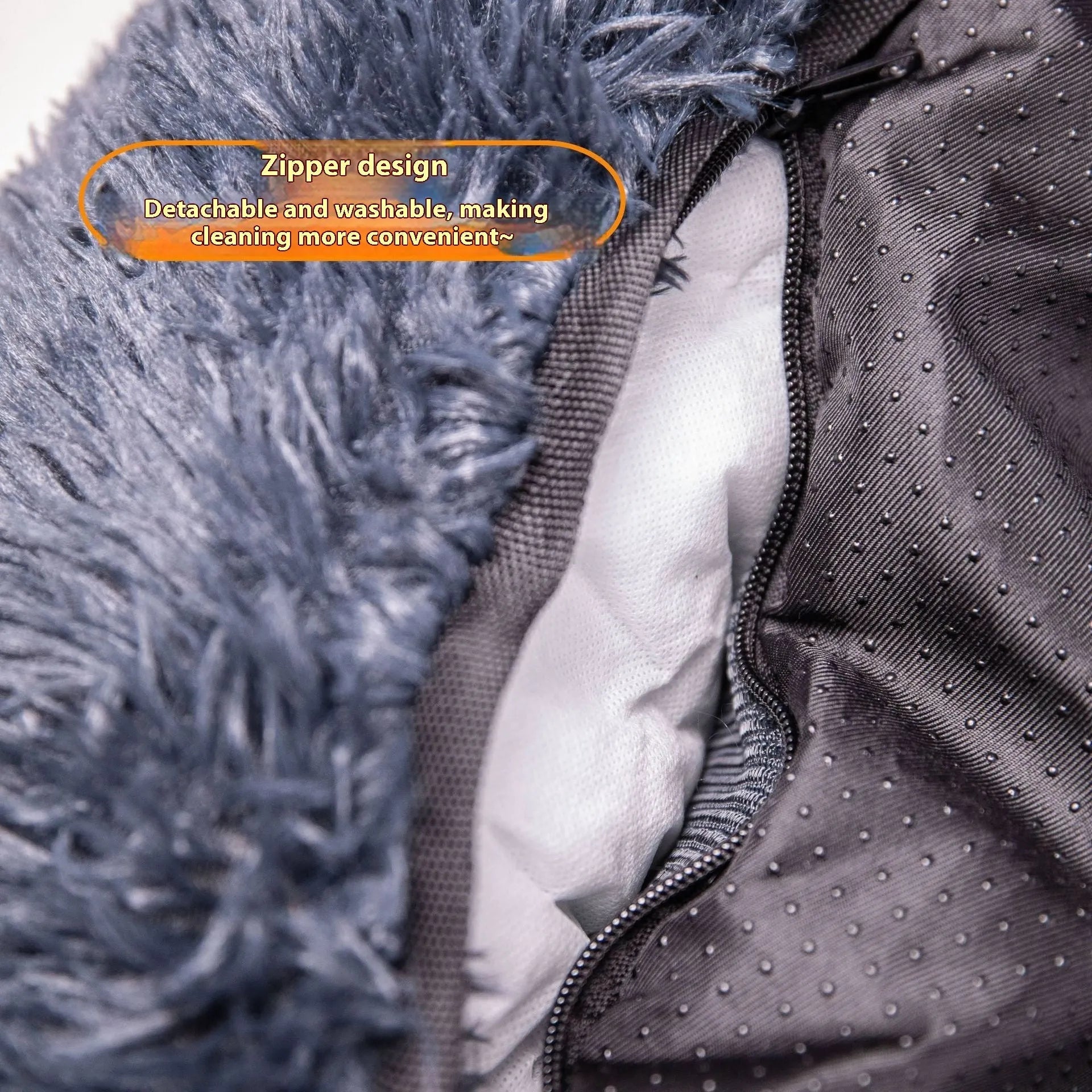 Beige cloth pet mat lying flat on a car seat, shown next to a dark grey version.