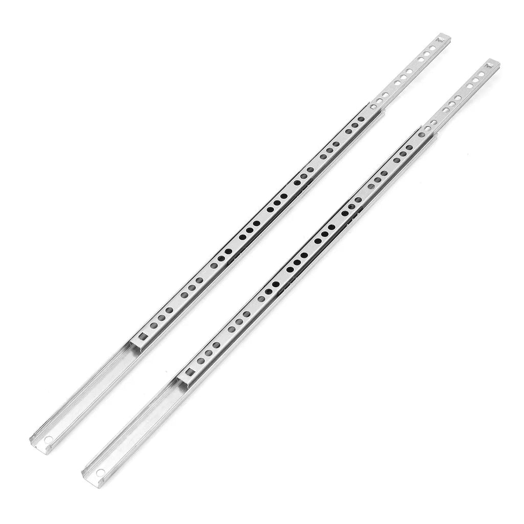 Ultra-narrow two-section drawer slide rail with ball bearing mechanism and 17mm width