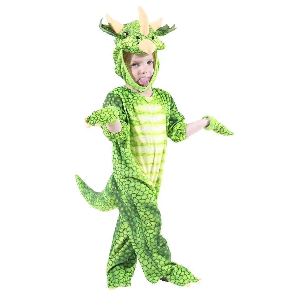 Children's Jurassic dinosaur Halloween costume in chemical fibre blended fabric