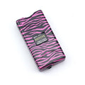 Purple and white women's self-defence multi-function torch flashlight with plastic resin construction