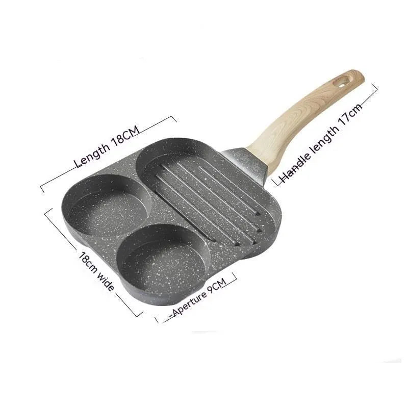 Japanese style non-stick pancake pan 26cm aluminium alloy with oil brush and food clip
