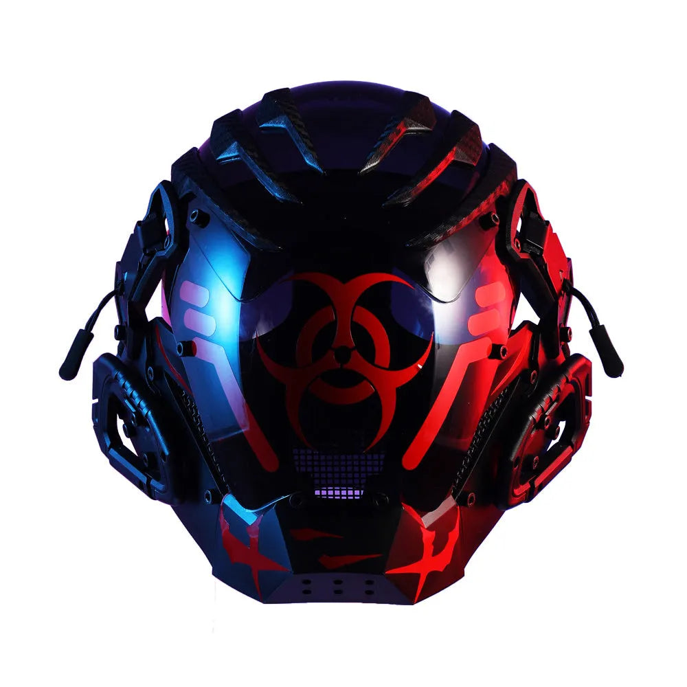Black full face bioweapon theme tech prop mask for costume parties