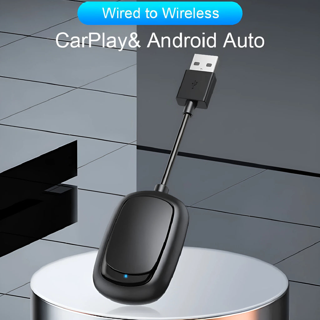 Wireless CarPlay and Android Auto 2-in-1 interconnection box with USB connector