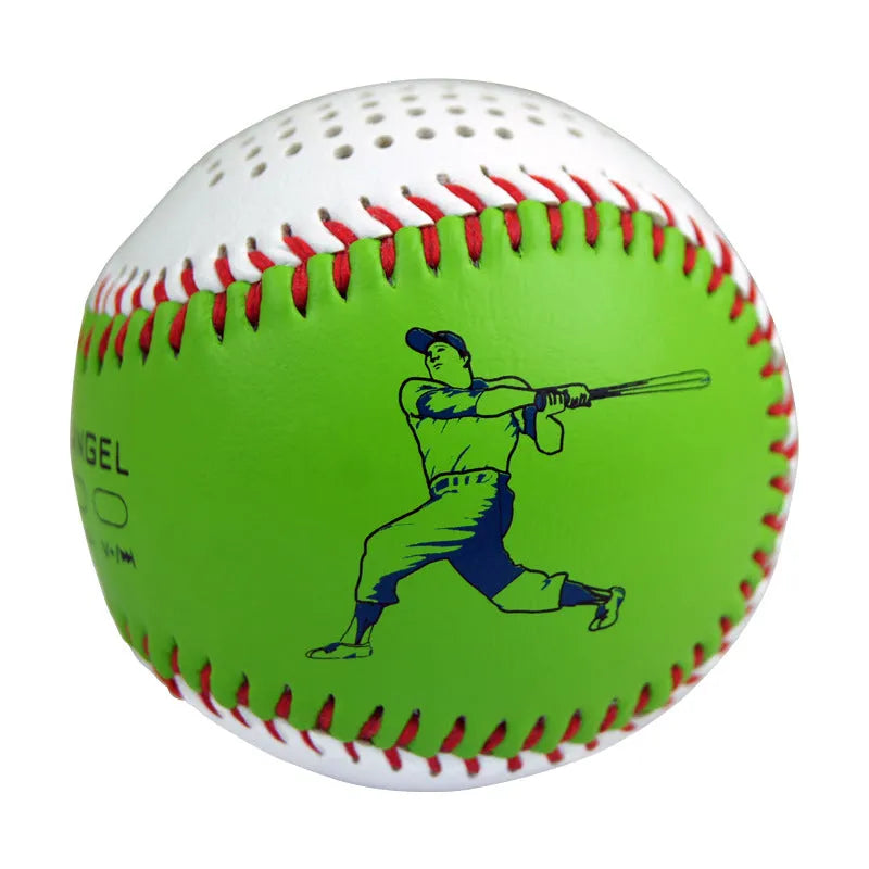 Baseball-themed portable Bluetooth speaker in green, orange, or white colour