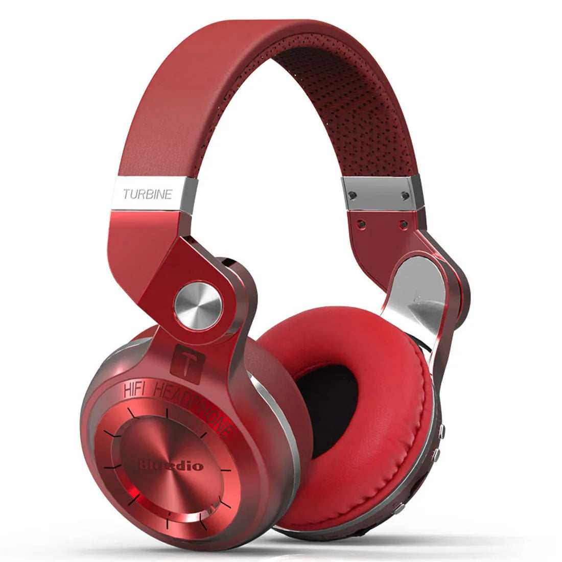 A black Bluetooth stereo headset with head-mounted design and visible ear cups, shown on a white background.