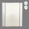 A4 hard cover notebook with PP material and choice of grid, line, or lattice ruling patterns